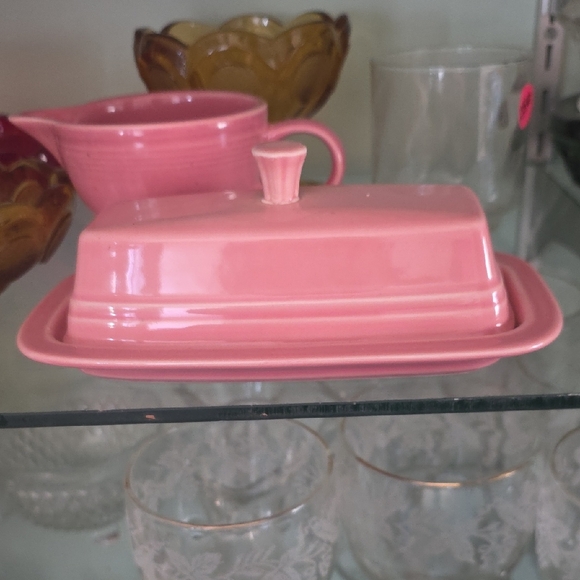 Fiestaware Other - Fiestaware Pink Ceramic Butter Dish with Lid